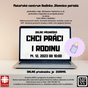 Přednáška: "Chci práci i rodinu".  1