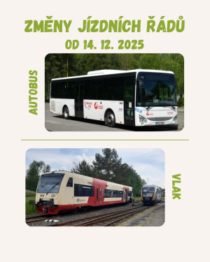 Změny jízdních řádů